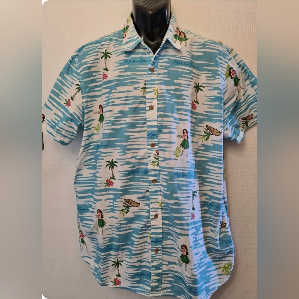 Maui & sons Hawaiian shirt size XL short sleeve beach holiday surf - Picture 1 of 9